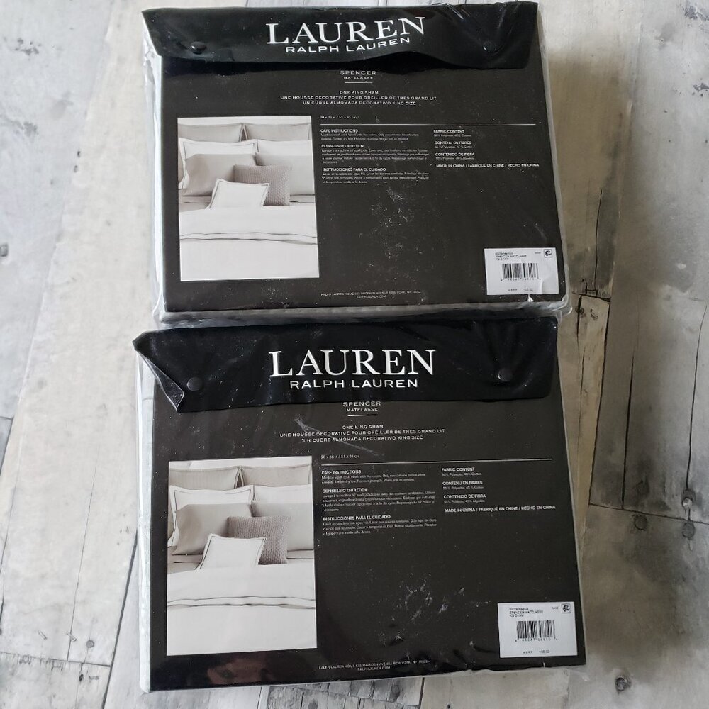 NWT - Lauren Ralph Lauren Spencer Matelasse Quilted Sham, King – Sage - Picture 2 of 4